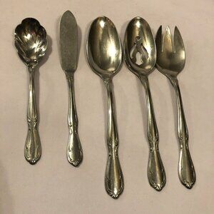 Oneida Victorian Manor 5 Piece Hostess Set Stainless Cutlery Flatwear